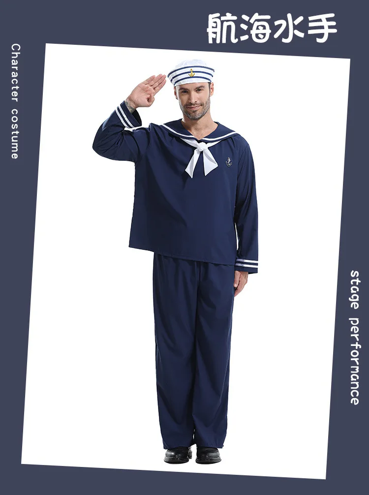 Déguisement Marin 3 Pièces – Chapeau, Haut et Pantalon – photo 1
