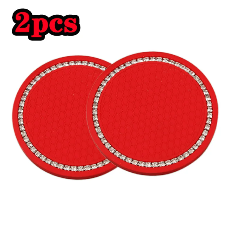 2pcs 자동차 코스터 워터 컵 병 홀더 Anti-slip 패드 매트 실리카 젤 인테리어 장식에 대 한 방수 자동차 스타일링 액세서리