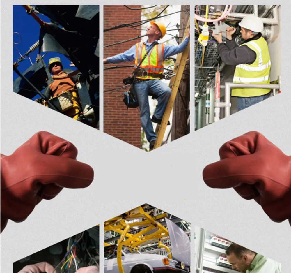 Anti-electricity Insulating Gloves 1 Pair 12kv 40cm
