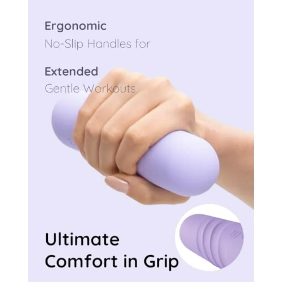 Pink Wrist & Ankle Weights + Purple Hand Weight Bars Bundle Set