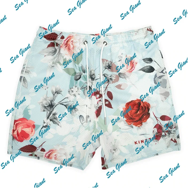 Men Shorts Fitness Mesh Breathable Summer Basketball Running Embroidery outdoor sports sweatpants