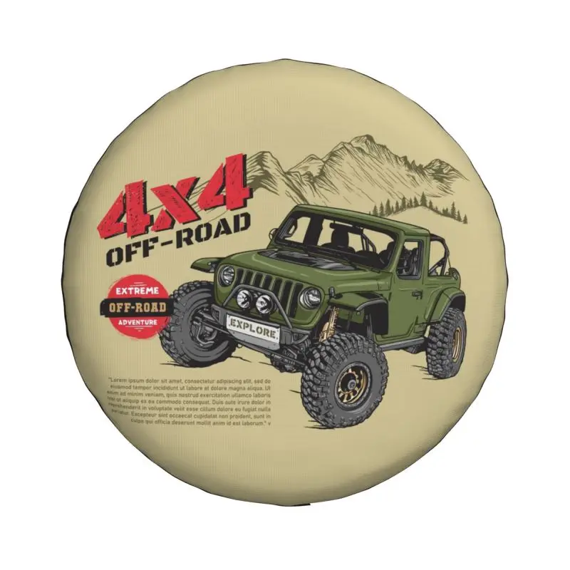 Tire Cover Off-road Mountain Adventure Travel Spare Wheel Tire Cover for Mitsubishi Pajero Jeep RV SUV 4WD 4x4 Vehicle Accessories