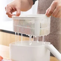 Coupe-légumes multifonctionnel avec panier de drainage pour légumes et fruits, outil de découpe et de lavage pour la cuisine 3