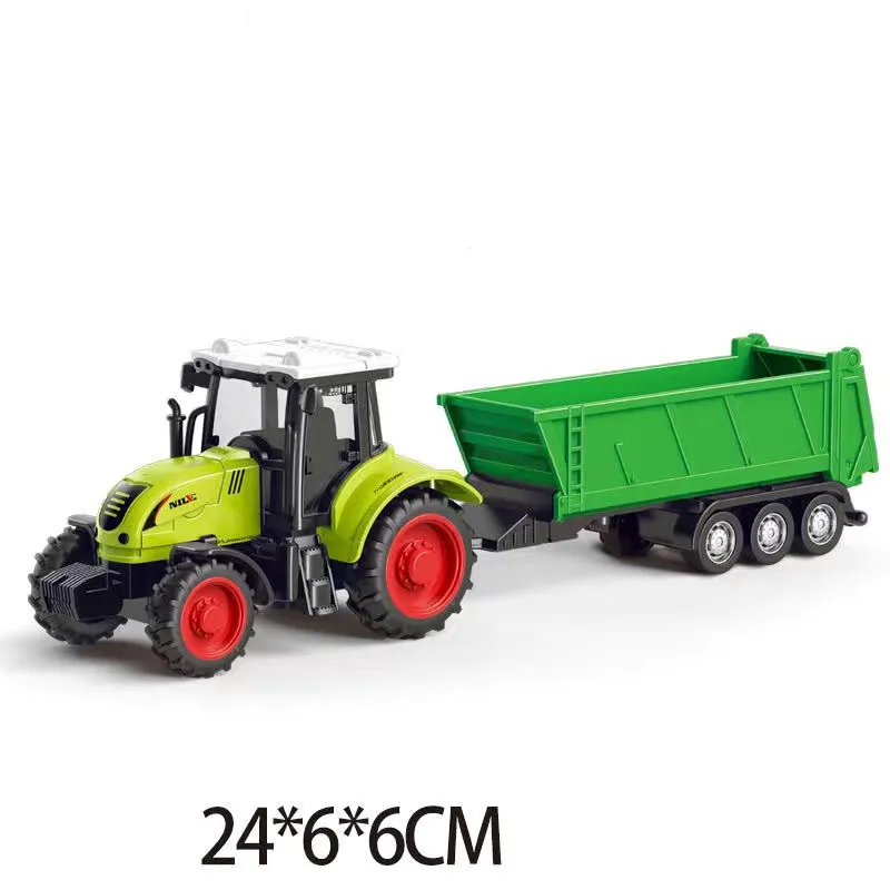 Mini Inertial Tractor Model Harvester Transporter Boy Toy Set Kids Toy Simulation Farmer Car Model Gift for Children - S41b5097080134f90aa9f5745c1205df0D