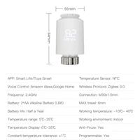 AVATTO ZigBee Thermostat Radiator Actuator Smart TRV Thermostatic Valve Temperature Controller Support Tuya Alexa Google Home - Image 6