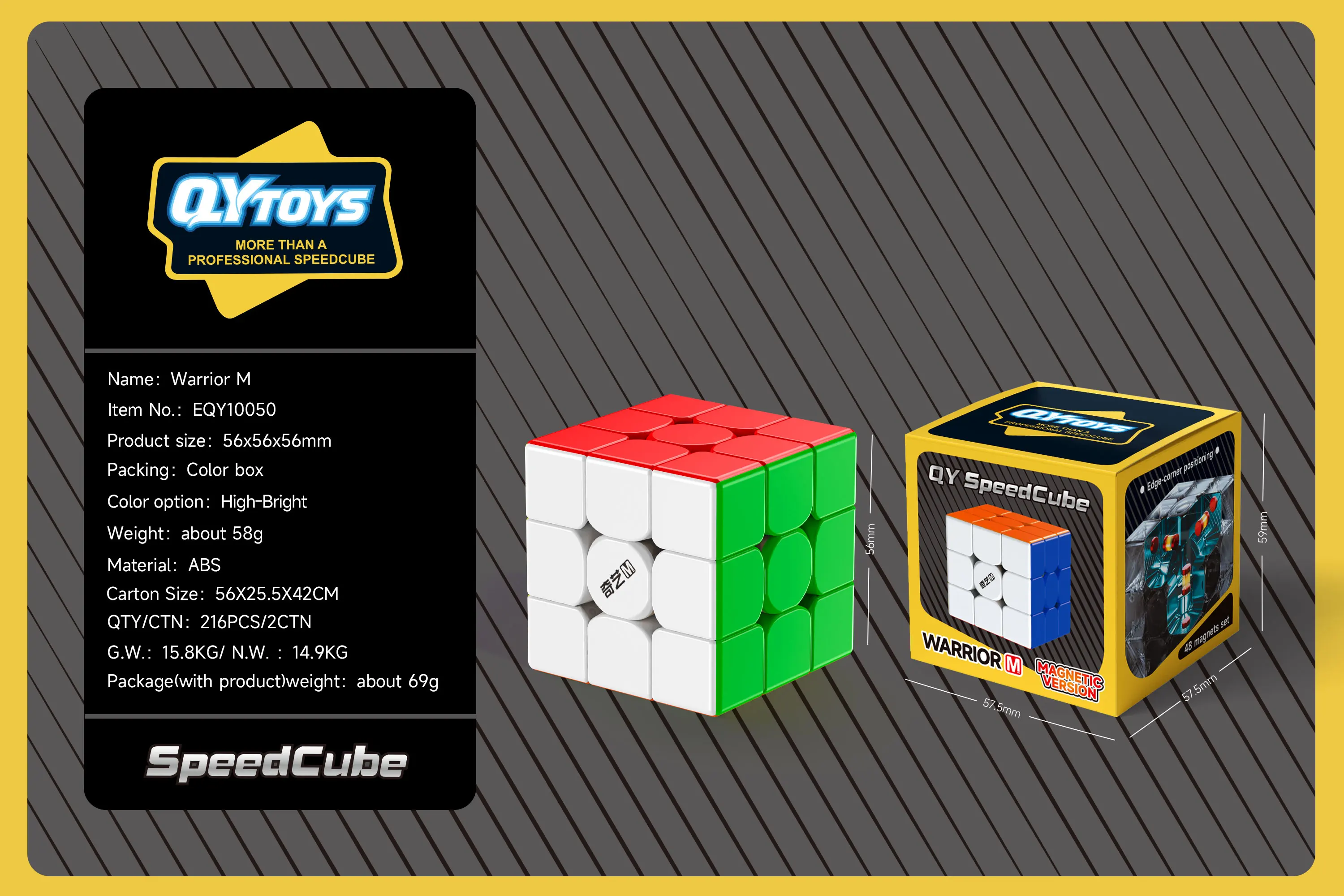 Novo qiyi guerreiro m uv 3x3 cubo de velocidade mágica magnética stickerless brinquedos fidget qiyi guerreiro uv cubo mágico quebra-cabeça