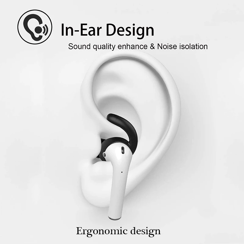 New AirPods 3 2 1 EarHooks Holders Silicone Covers For Iphone Earpods Sport Cover Earpads Earphone In Ear hook Accessories
