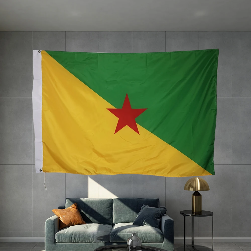 French Guiana Flag Overseas Provinces Of France Graphic Custom