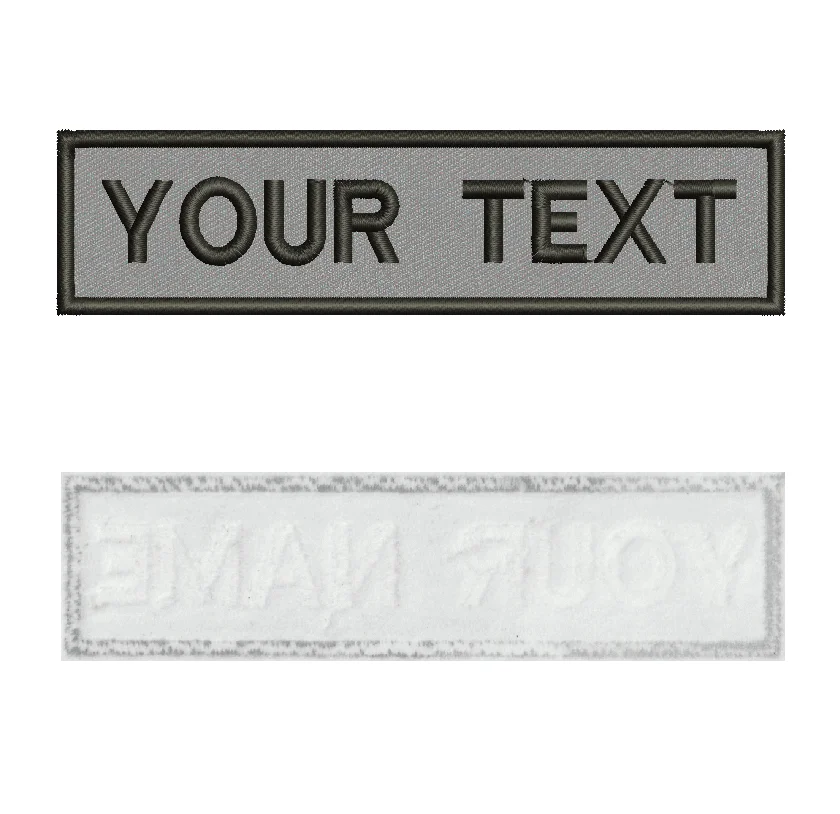 Your Text Name Patches Embroidered Personalized Stripes Badge Hook
