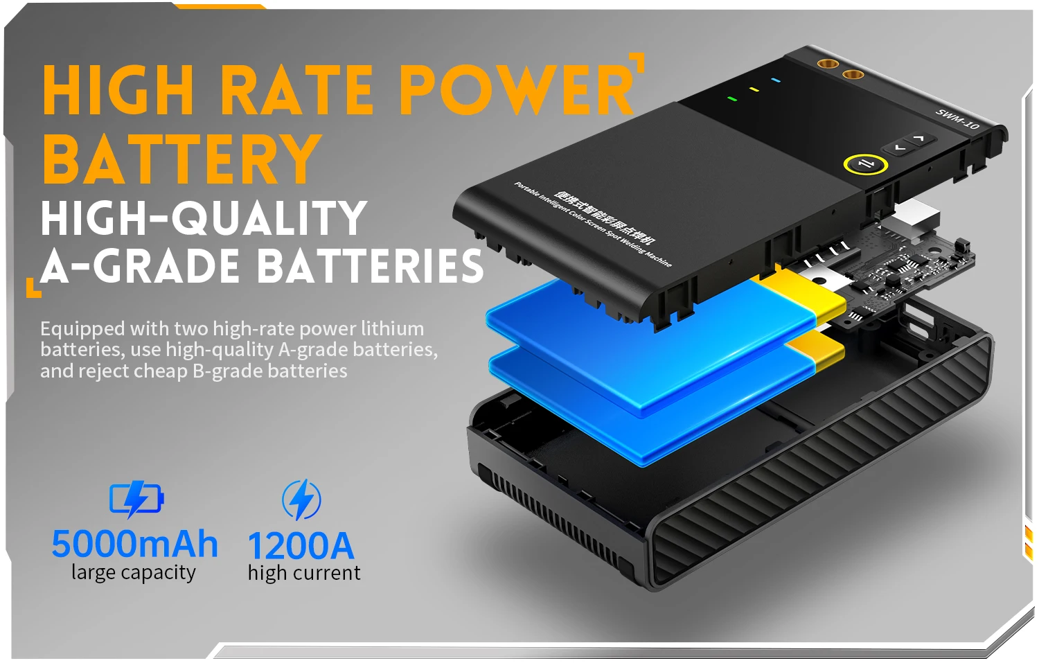 SWM-10 portable tool, supports 0.25mm nickel sheet connection