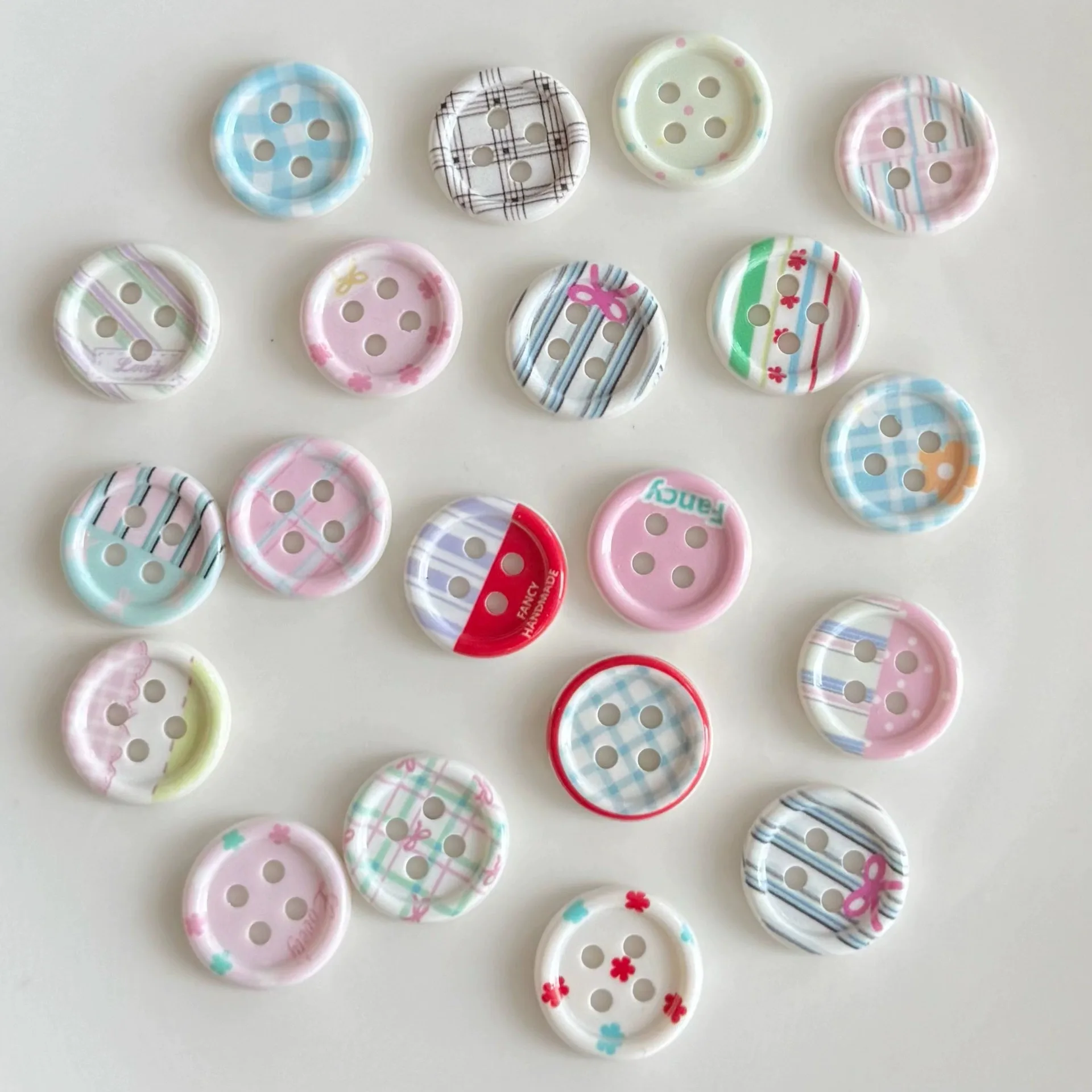 10pcs/bag Ins Style DIY Buttons for Apparel Sewing Supplies Fashion Doll Clothes Accessories and Journaling Scrapbooking Decor