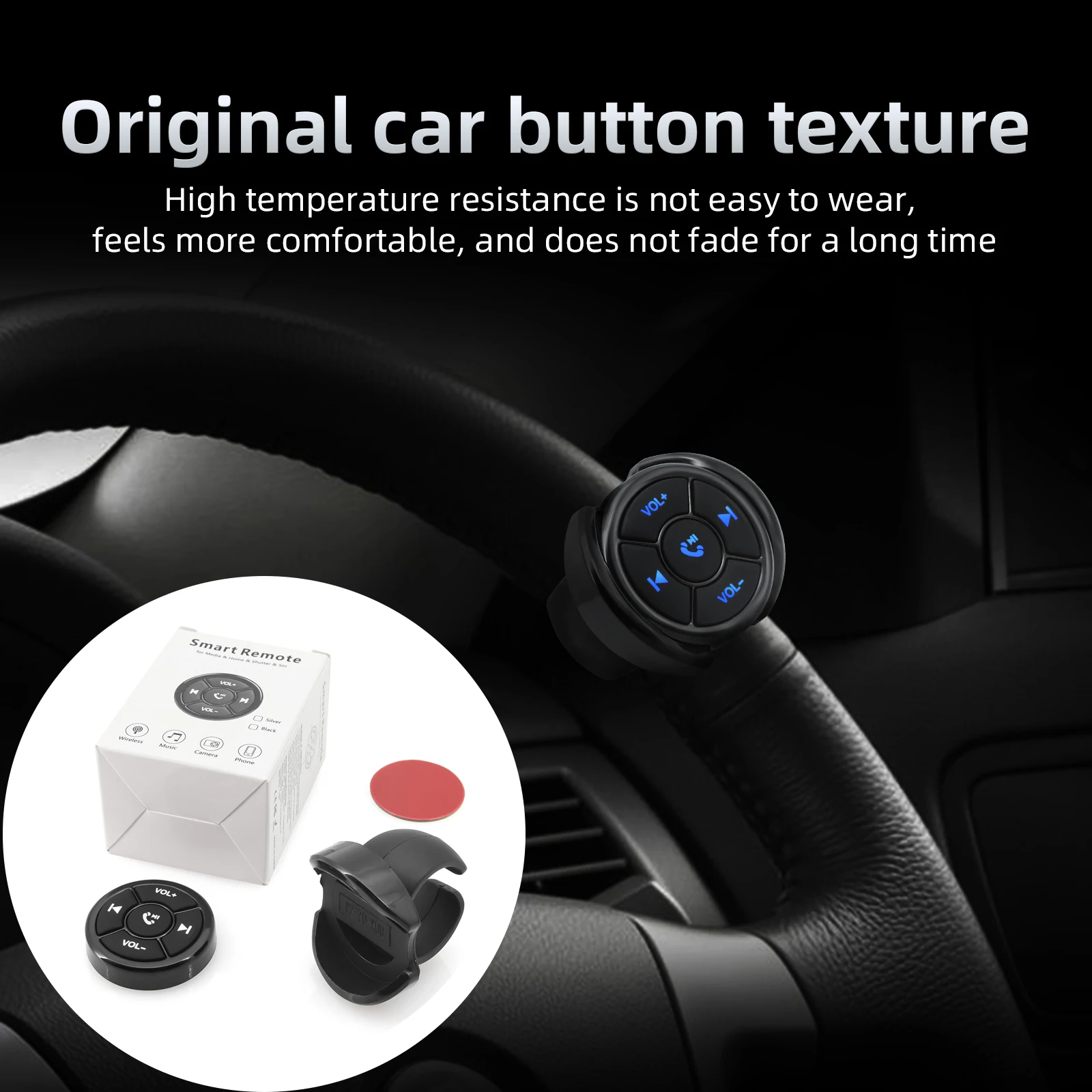 

Wireless Car Remote Controller Media Player Universal Car Bike Steering Wheel Button for IOS Android Phone Bluetooth-Compatible