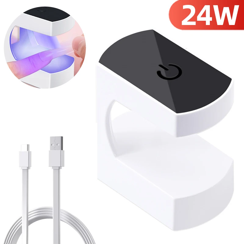 새로운 6 LED 네일 건조 램프 24W 미니 네일 건조기 UV 램프 매니큐어 기..