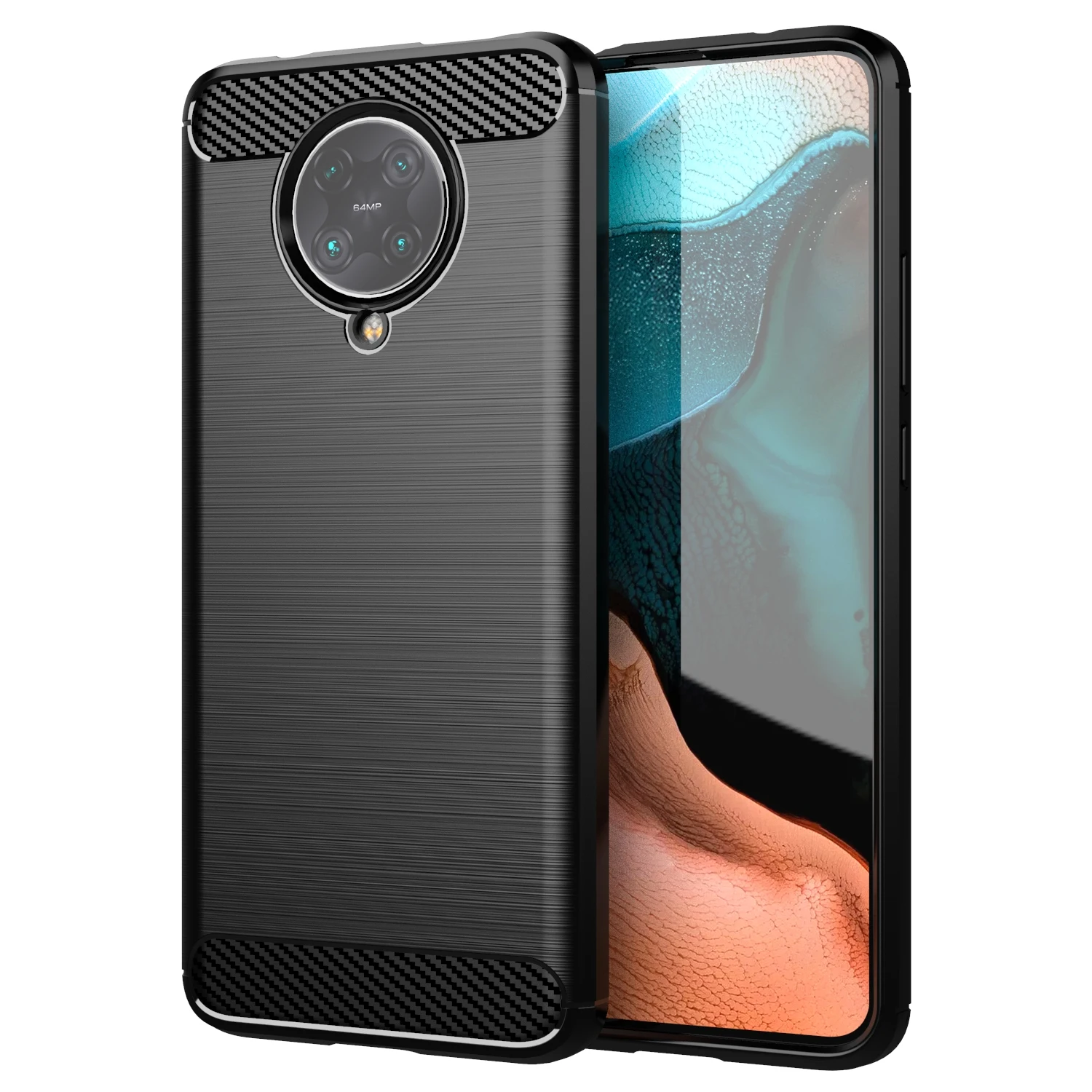 

Soft Case For Redmi K30 Ultra k30 pro k30i Anti Shock Phone Cover for redmi k30s K30 Pro Zoom Shockproof Carbon Fiber Cases
