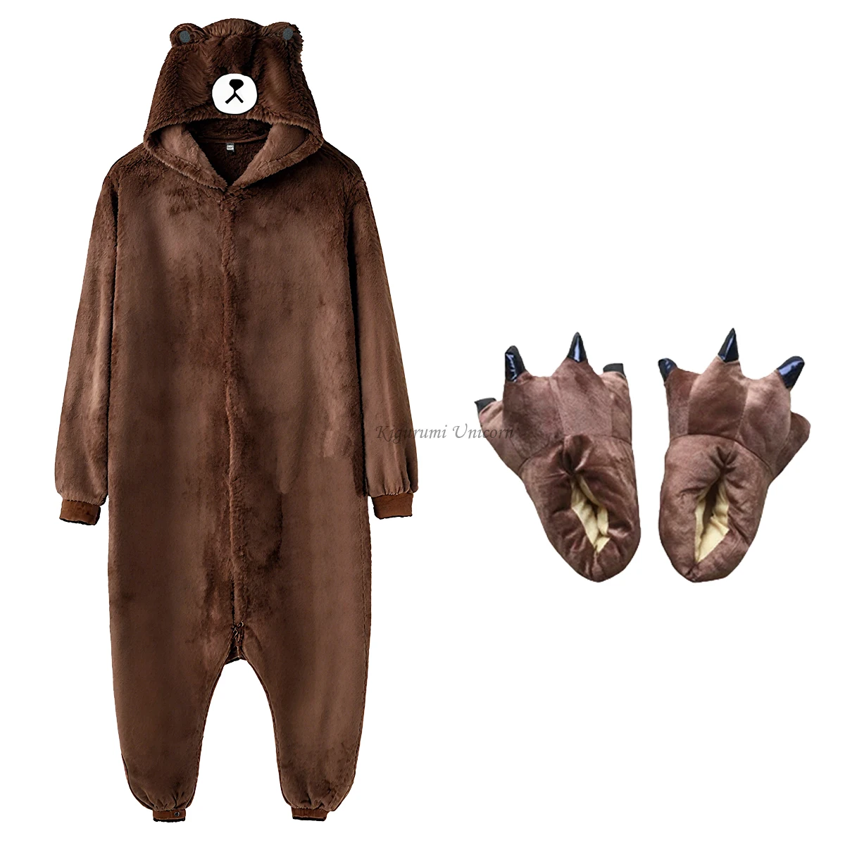 Ours brun Onesie femmes hommes Animal Kigurumis pyjama dessin