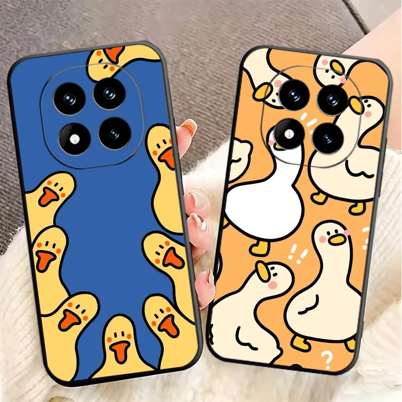 Cartoon Cute Duck Soft Black Phone Case Cover