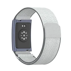 Nylon Sport Bicep Band with Adjustable Loop Design - Breathable Fitness Tracker Strap Replacement (Grey - Wristband)