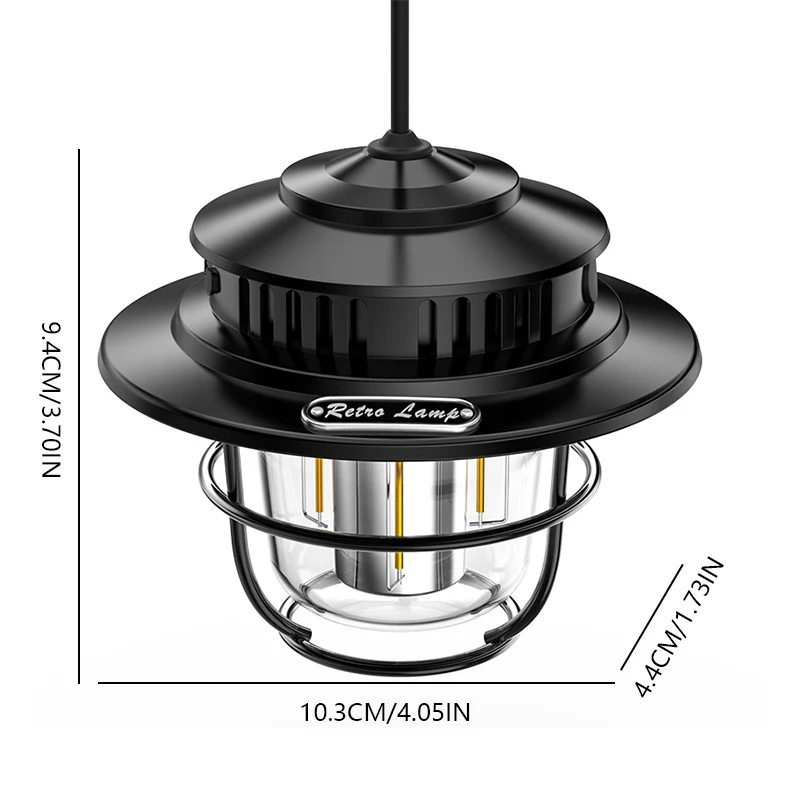Wide-angle lighting lantern camping lamp ambience lamp supports TYPE-C charging.