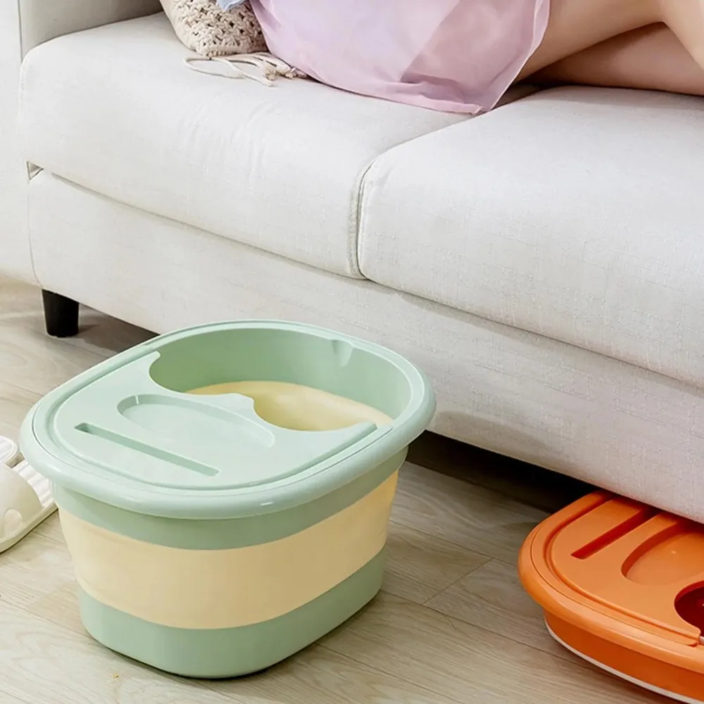 Foldable Foot Soaking Bucket Foot Massage Soaking Basin Household Sauna Bathtub Pedicure Bath Bathtub Health Accessories