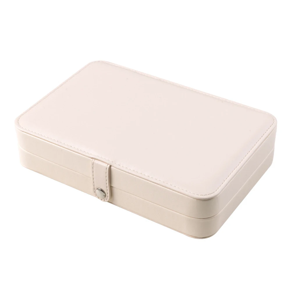 1Pcs PU Leather Double Layer Multifunctional Waterproof Jewelry Storage Box Travel Portable For Ring Earrings Necklace Bracelet