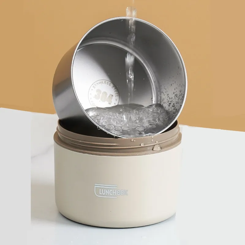 Boîte Repas Isotherme En Acier Inoxydable - 1 Couche, Vert, Parfaite Pour Garder Vos Plats Chauds Ou Froids
