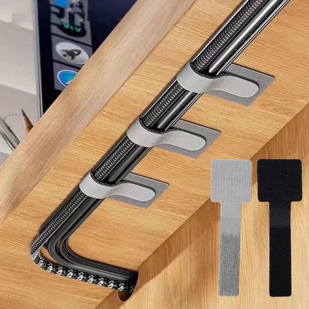 20/10/5PCS Releasable CABLE Organizer TIES แผ่นหูฟังการจัดการสายไฟไนลอนสายผูก Reusable LOOP Hoop เทปสายรัด Tie 1