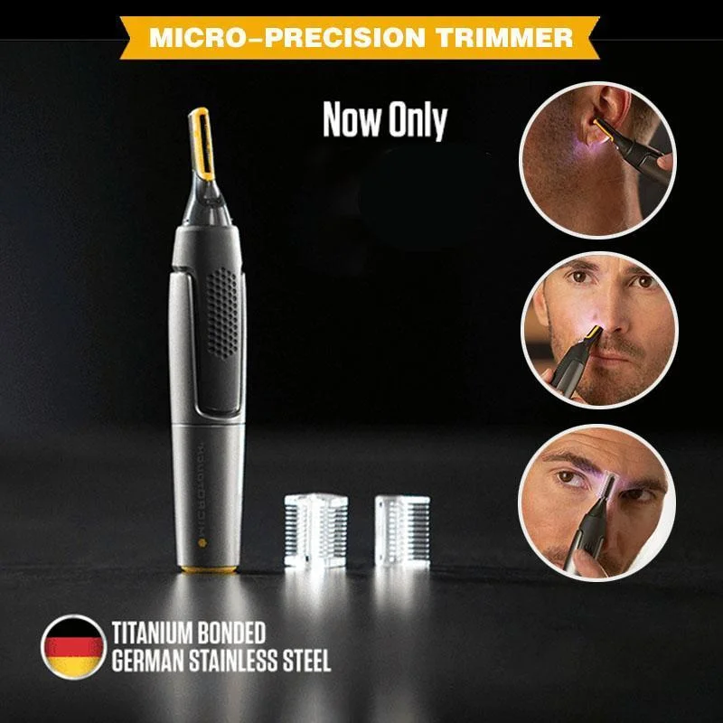 Ultra-thin precision trimmer, ear and nose trimmer, hair trimmer, professional brow and face, men, women, LED light hair removal