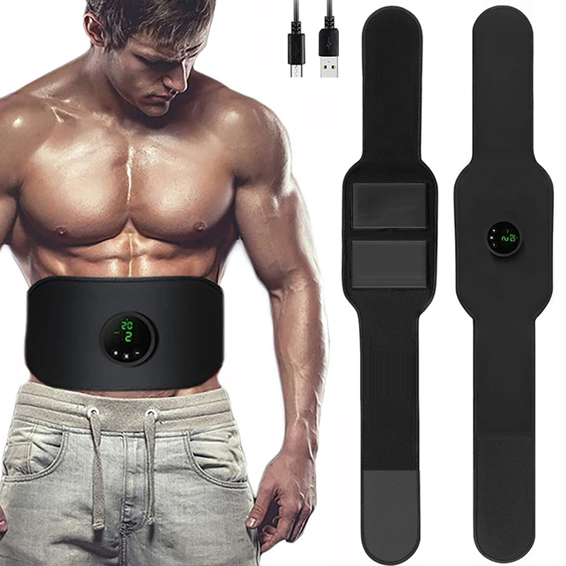 

EMS Abdominal Muscle Stimulator Trainer Slimming Fitness Massage Belt Weight Loss Pulse Body Massager For Abdomen Dropshipping