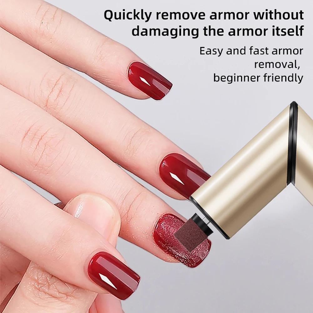 9단계 조절 가능한 전기 페디큐어 도구 휴대용 각질 제거기 네일 폴리쉬 제거 다기능 2-in-1