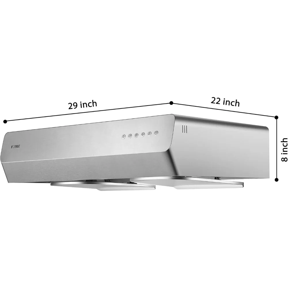 Pixie Air UQS3001 30” Stainless Steel Under Cabinet Range Hood, 800 EQUIV. CFM Kitchen Over Stove Exhaust Vent 2