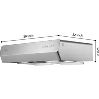 Pixie Air UQS3001 30” Stainless Steel Under Cabinet Range Hood, 800 EQUIV. CFM Kitchen Over Stove Exhaust Vent 2