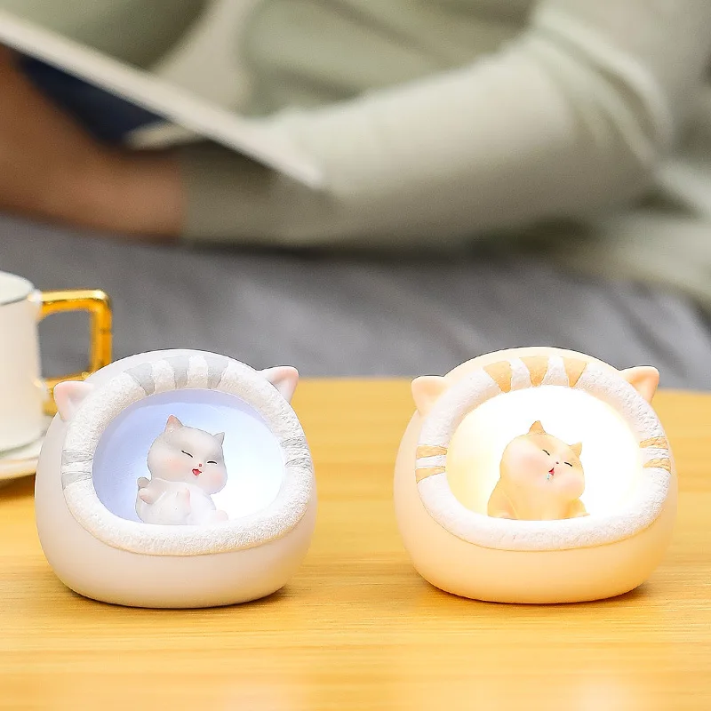 

Children's room bedside night light home ornaments fat cat night light