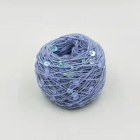 1 piece *50g Shiny Sequin 100% cotton yarn+6mm and 3mm sequins yarn for hand knitting paillette sparkling glistening Thread ZL49 1