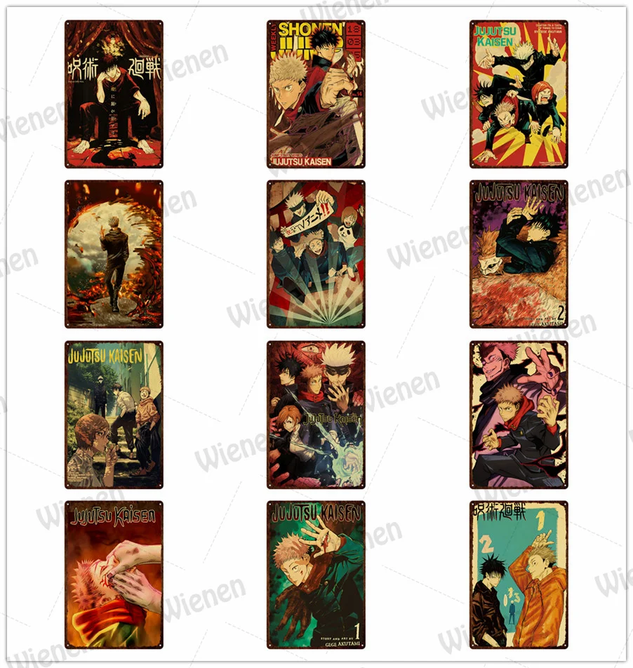 

Wall Decor Metal Poster Classic Anime Movie Metal Plaque Plate Decor for Movie Theater Retro Club Pub Bar Metal Plaque 20X30CM