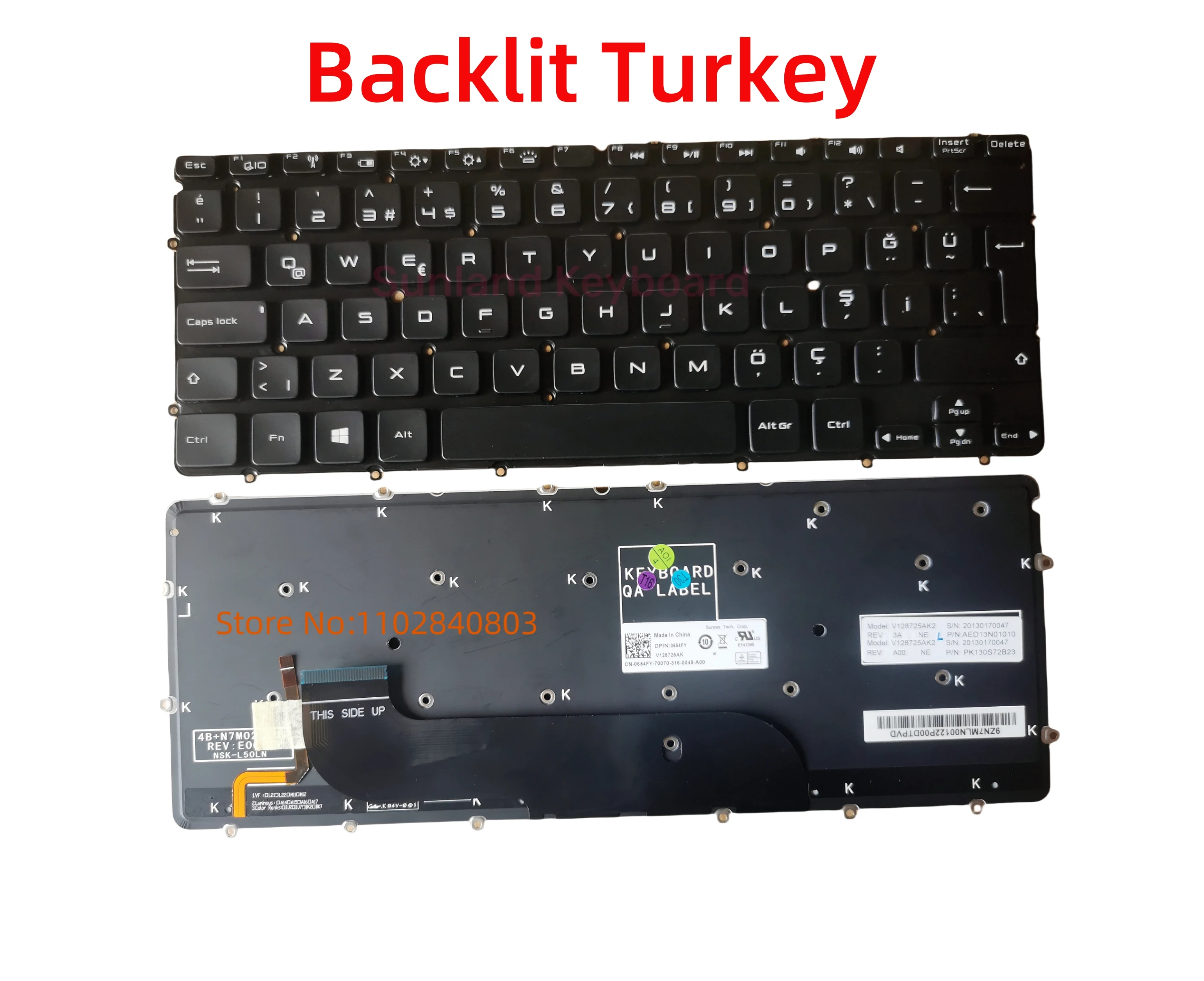 NEW French FR German GR Nordic Turkey Japanese JP Spain SP UK For DELL XPS 13 9333 L321X L322X CN-0KJX72 Keyboard Backlit