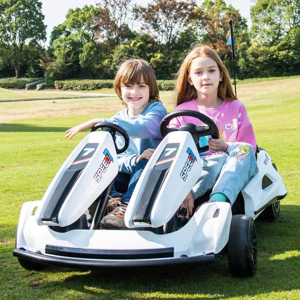 48V14AH 600w Brushless Motor Kid Drifting Electric Go Kart Top Configure For Children with MAX Durability Reliability Silence
