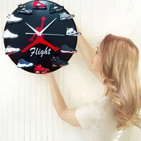 12-inch Creative Sneaker Clock Flight Wall Clock 3