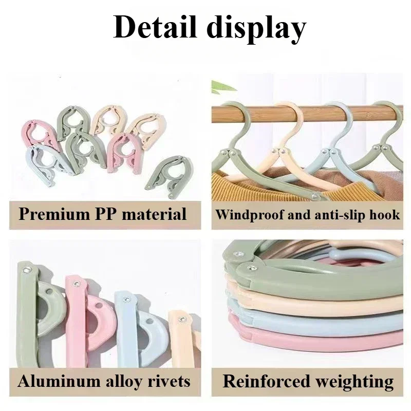 10-50pcs Drying Rack Folding Multifunctional Simple Folding Dress Rack Travel Portable Plastic Clothes Rack Saves Space Bracket 5