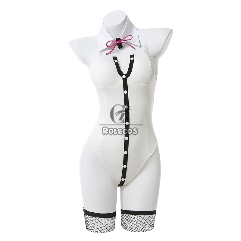 Dangan Ronp 2 Nanami ChiaKi Bunny Girl Cosplay Kostüm White Jumpsuit Halloween Outfit mit Ohren 16 Dangan Ronp 2 Nanami ChiaKi Bunny Girl Cosplay Kostüm White Jumpsuit Halloween Outfit mit Ohren 5