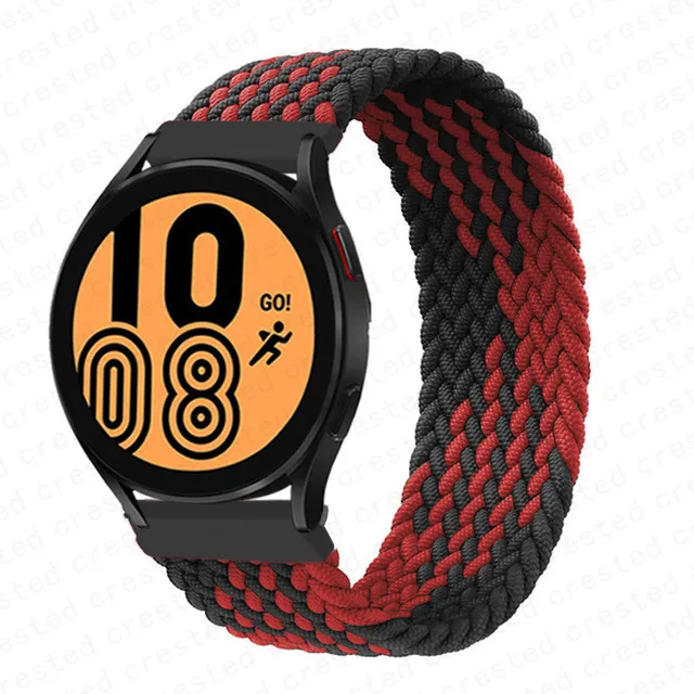 Braided Solo Loop Bracelet Watch Strap, 20mm 22mm Adjustable Band