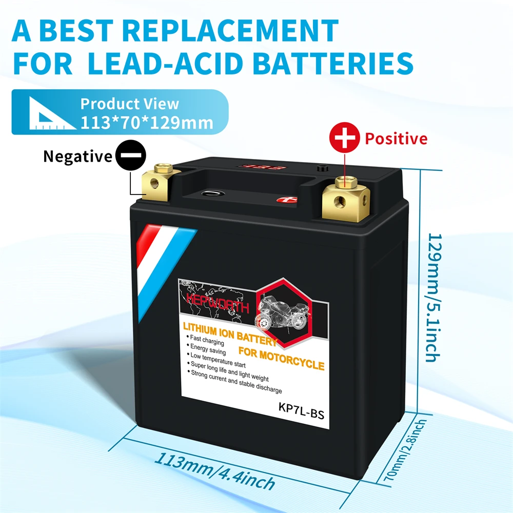 La Batteria Al Litio Incorporata Del Motorino Di Bms Della Batteria Cca260A Di Inizio Del Motociclo Lifepo4 Di Kp7L-Bs 12V 4Ah Sostituisce Ytx7L-Bs Pe