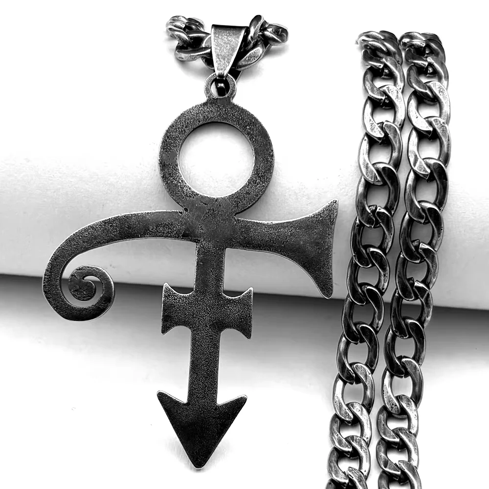 Pendentif Collier Prince – Symbole Love – Style Steampunk – Acier Inoxydable (Neuf)