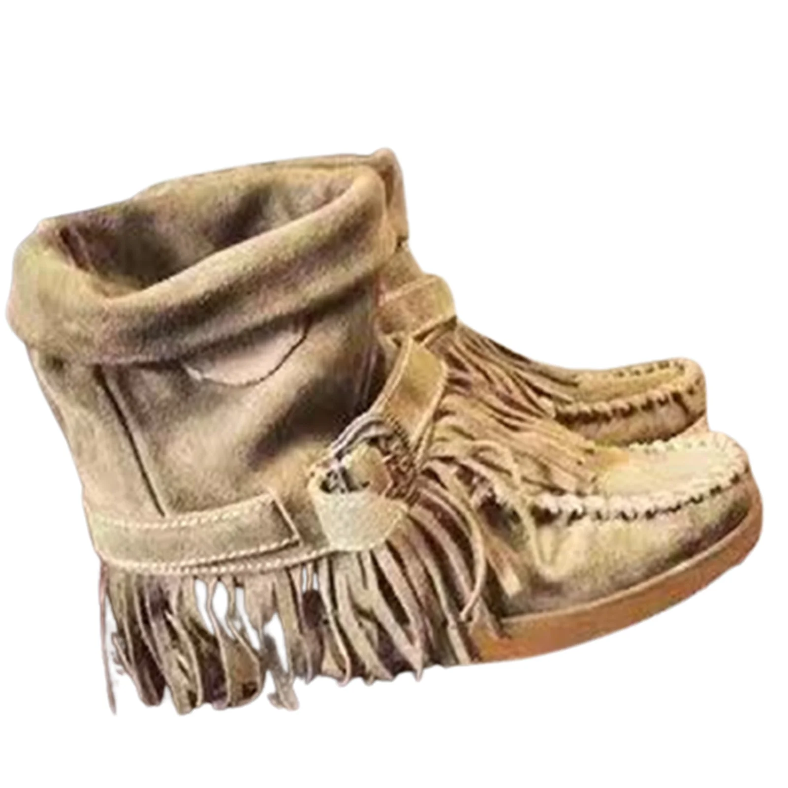 Women Suede Boots With Tassel Luxury Vintage Matte Shoes Non Slip Shoes Fashionable