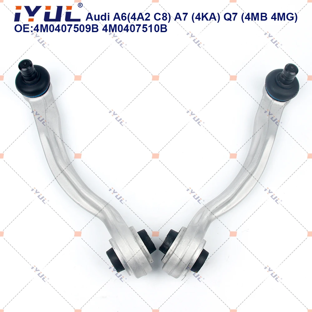 

IYUL Pair Front Upper Suspension Control Arm Curve For Audi A6 4AH C8 A7 4KA A8 4N2 4N8 Q7 4MB Q8 4MN BENTAYGA 4V1 TOUAREG CR7