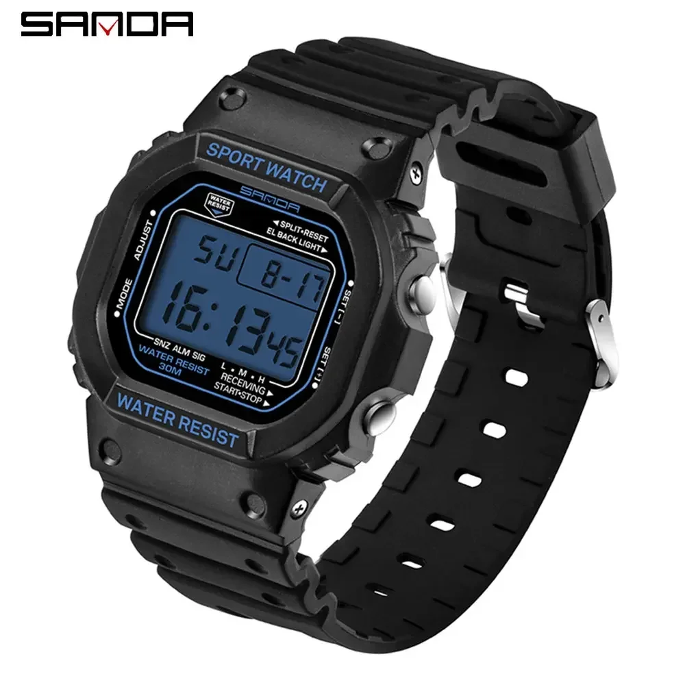 Unisex Shockproof Waterproof Digital Sports Watch with Stopwatch Function