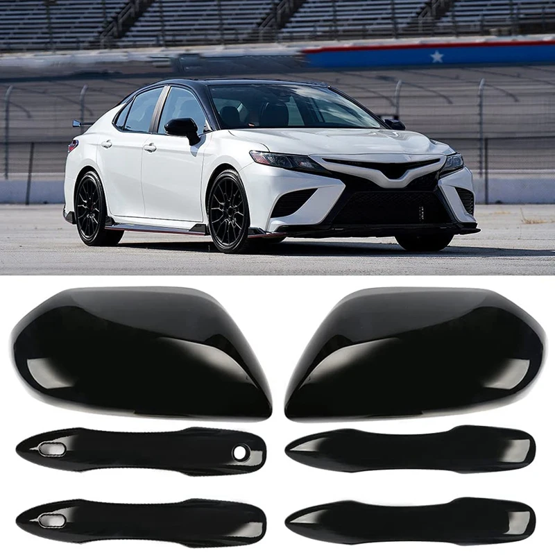 Side Door Mirror Caps + Door Handle Covers for Toyota Camry, blind spot mirror,rearview mirror,rearview mirror cover