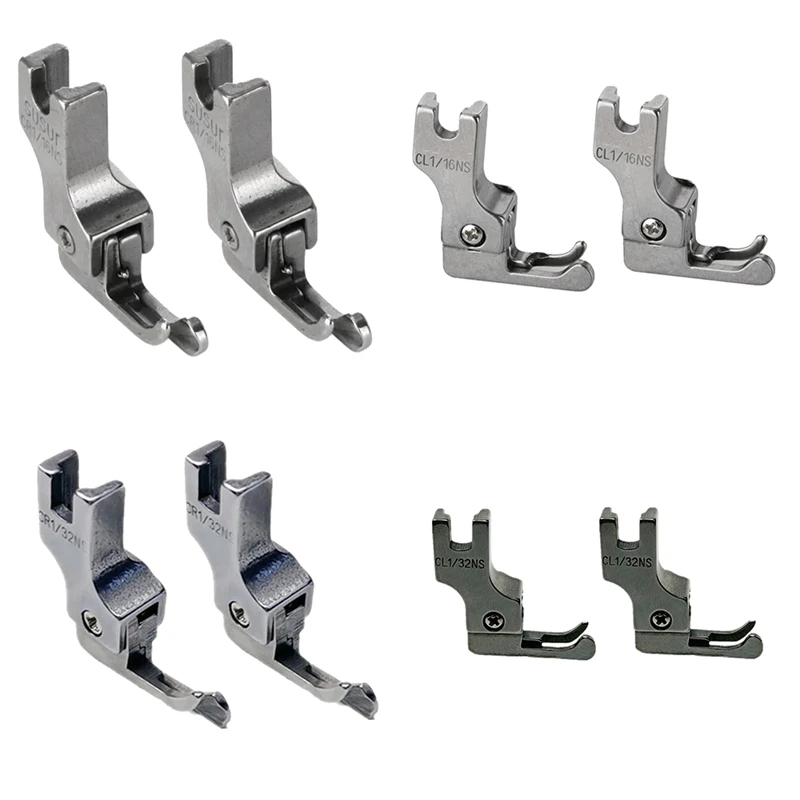 2Pcs Narrow Guide Presser Foot Industrial Lockstitch Sewing Machine Feet Zipper Universal Presser Feet