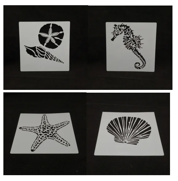 

13cm Shell Diy Layering Stencils for scrapbook/photo album Painting Scrapbook Coloring Embossing Album Decorative Template