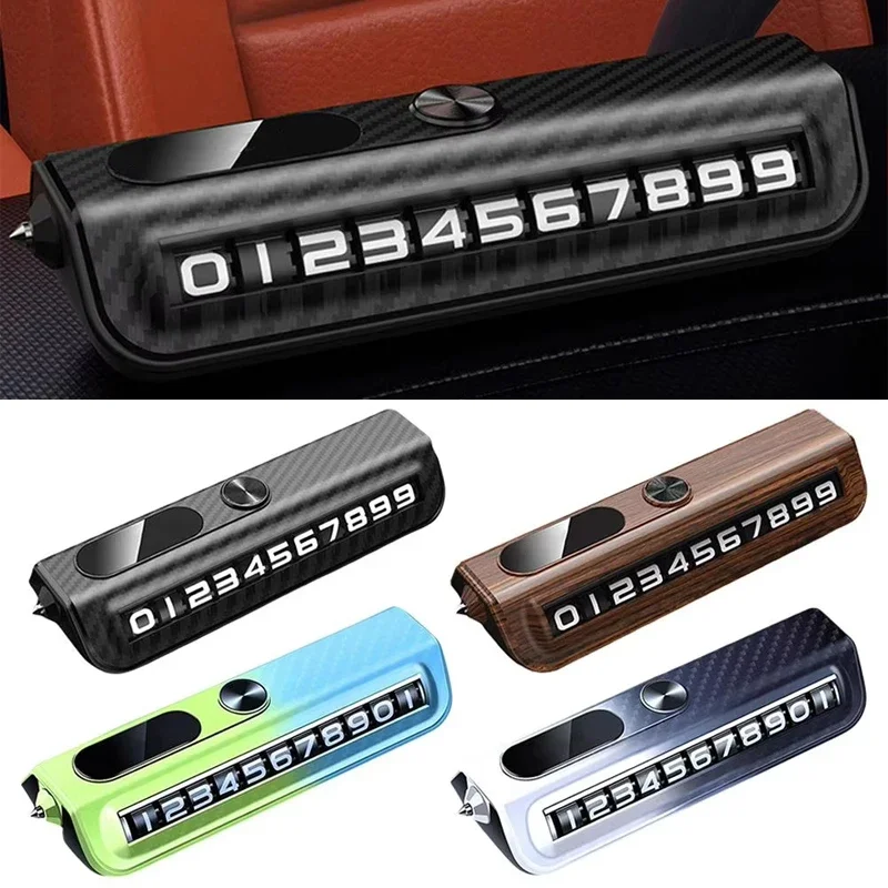 Metal Temporary Car Parking Number Plate with Window Breaking Hammer