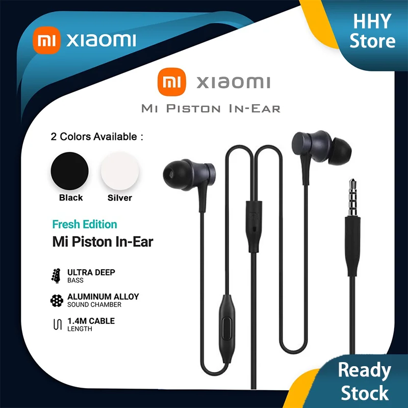 

Xiaomi Mijia Smart Earphones Piston 3 Fresh Version In-Ear With Mic Wire Control For Mobile Phone For Xiaomi 5 5s 6 For Iphone